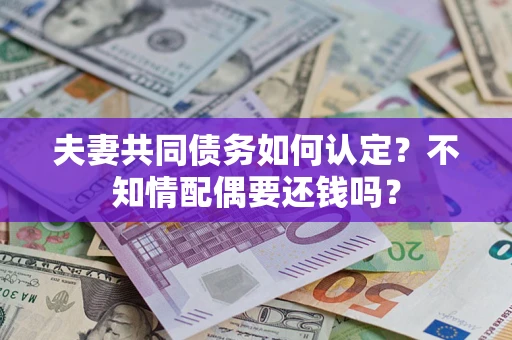 济南夫妻共同债务如何认定？不知情配偶要还钱吗？